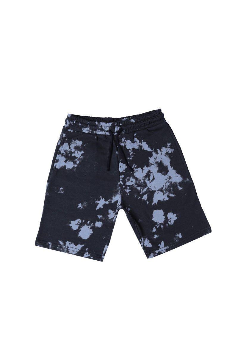 Black AOP Terry Shorts