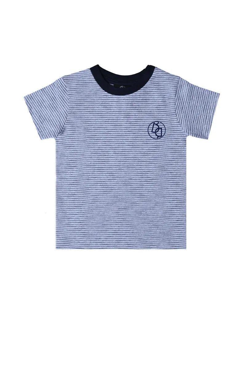 Navy-White Jacquard Strip