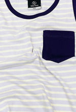 Purple-Ecru Striper Sando