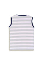 Purple-Ecru Striper Sando