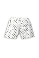 White Printed Shorts