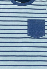 Zinc-Blue contrast Pocket Tee