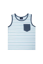 Mint-Ecru Striper Sando