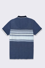 Navy White Texture Strip Polo - Bobbinbash - - Navy White Texture Strip Polo - Bobbinbash - #tag3#