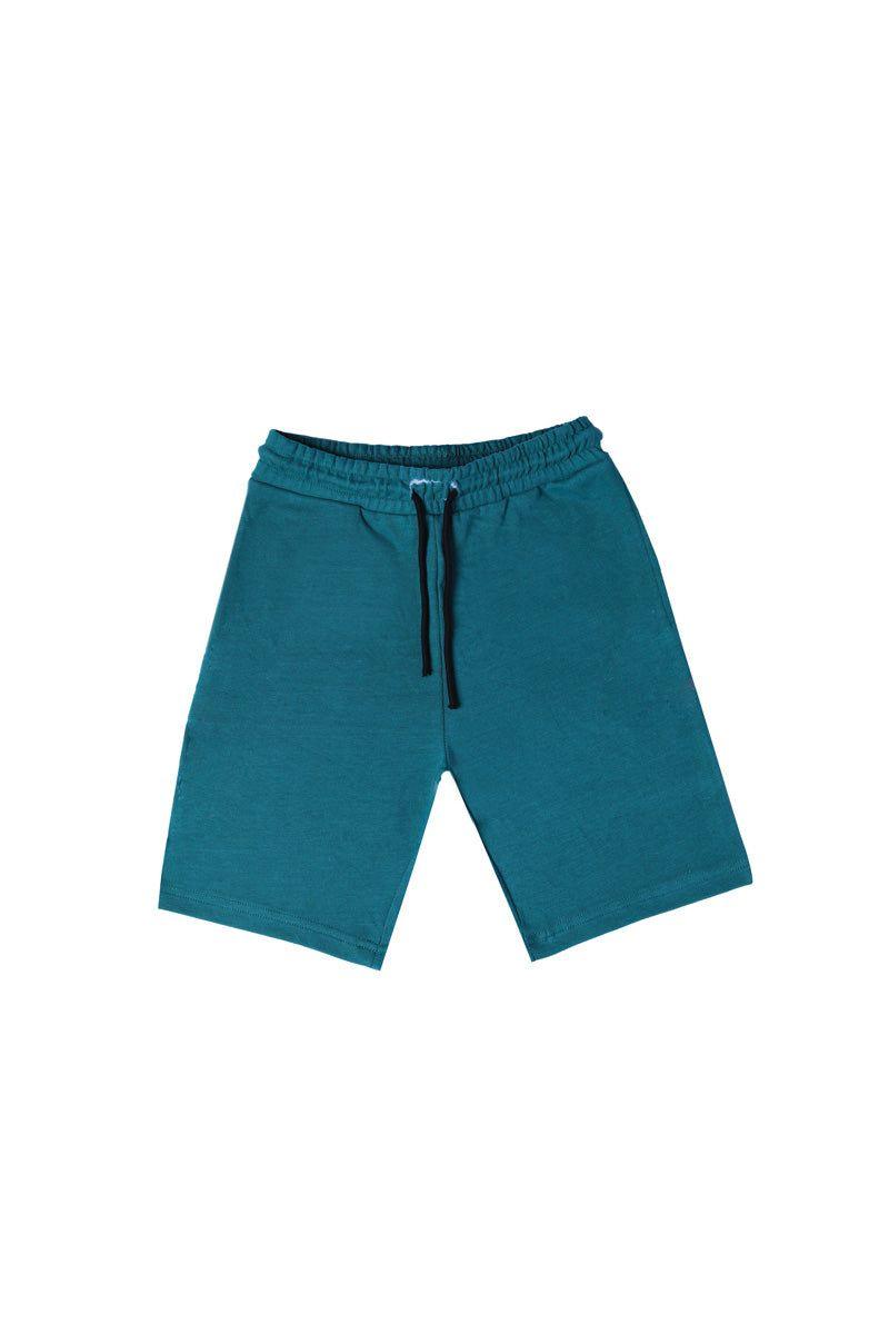 Teal Green Interlock Shorts