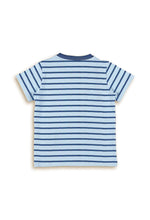 Zinc-Blue contrast Pocket Tee